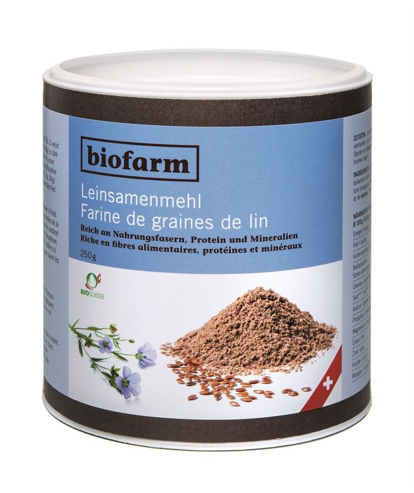 Biofarm farine de graines de lin bourgeon CH bte 250 g