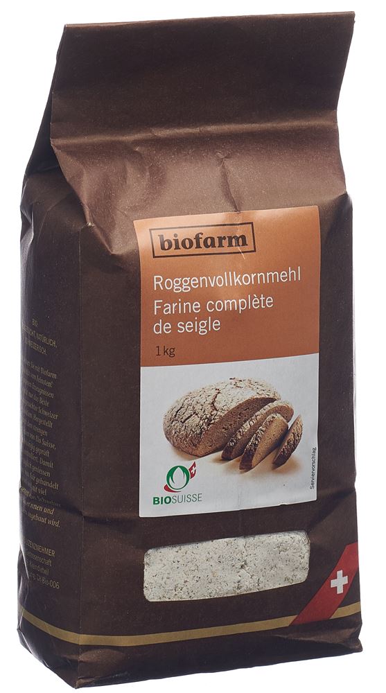 Image of Biofarm Roggen Vollkornmehl Knospe Btl 1 kg