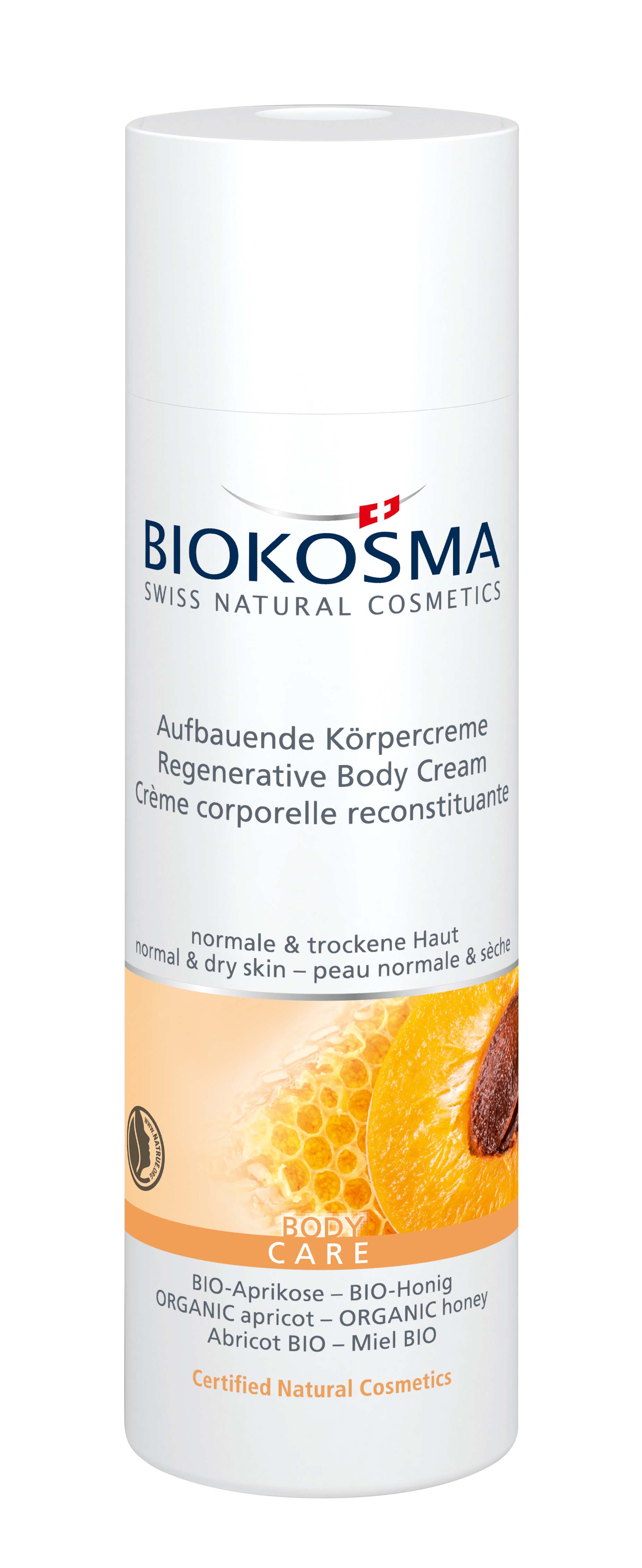 Image of Biokosma Körpercreme Aprikose Honig BIO 200 ml