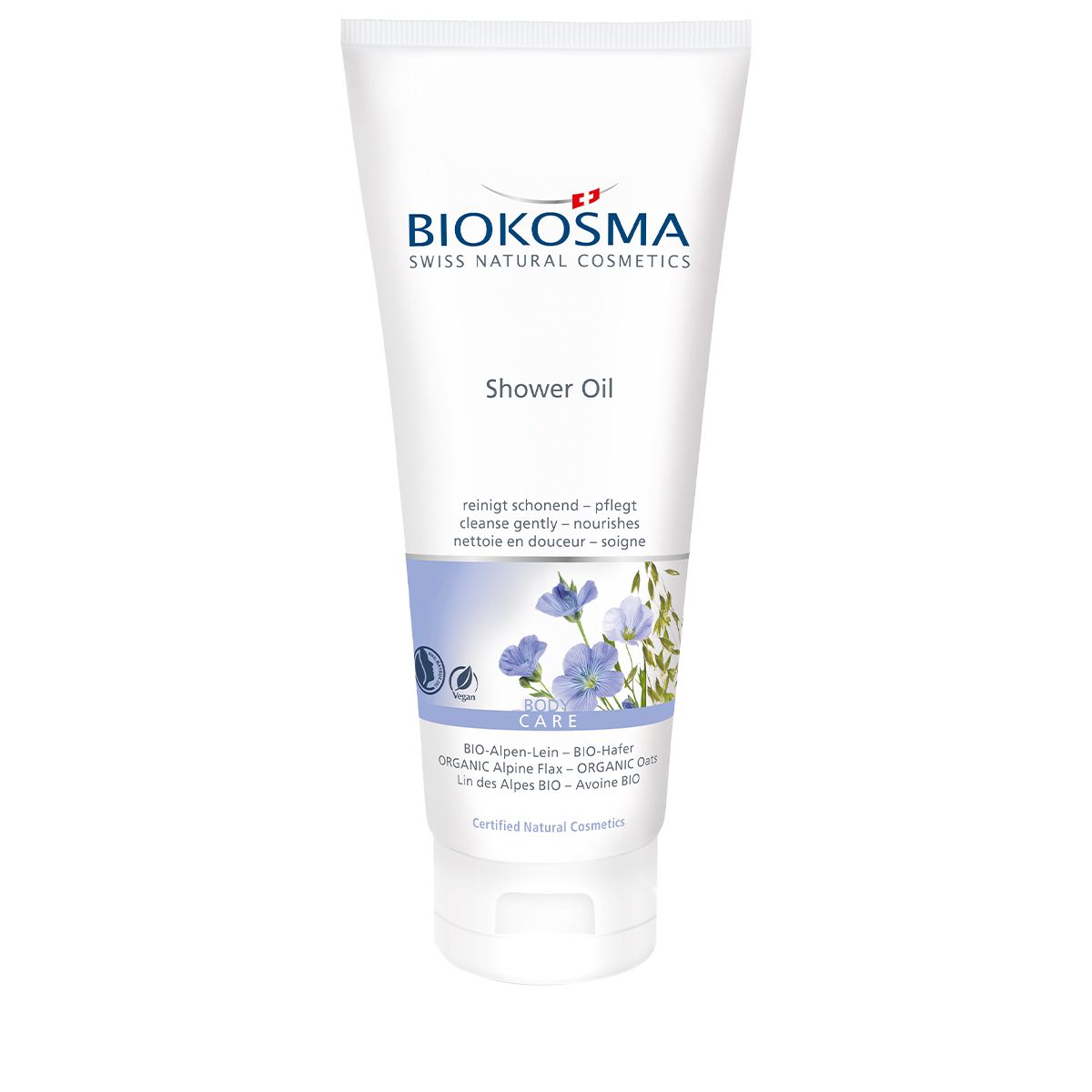 Biokosma Shower Oil Lino delle Alpi Avena BIO tubetto 200 ml