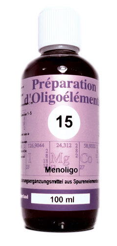 Image of Bioligo POE 15 Menoligo Préparation d"oligoéléments/Yam Fl 100 ml'