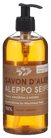 Image of BIOnaturis Aleppo Seife mit Arganöl 500 ml