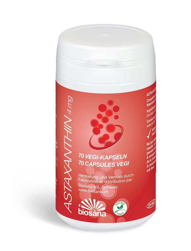 Biosana astaxanthin caps 4 mg bte 70 pce