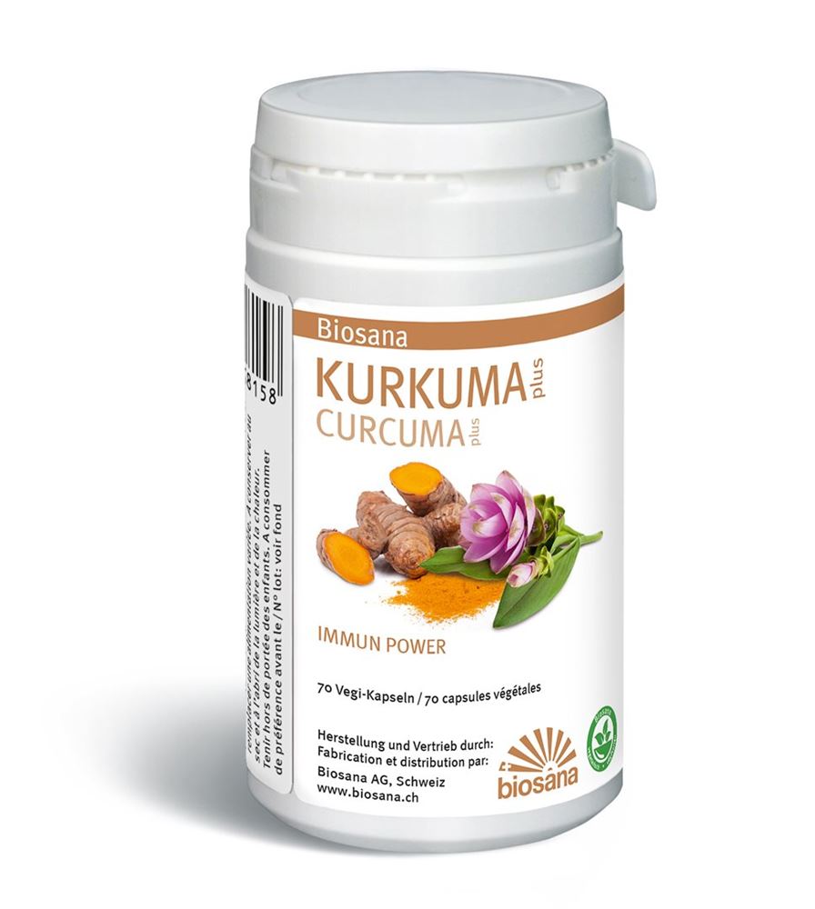 Biosana curcuma plus caps bte 70 pce