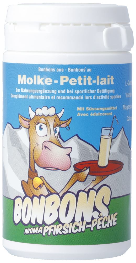Image of Biosana Molke Bonbons mit L-Carnitin Pfirsich Ds 60 Stk