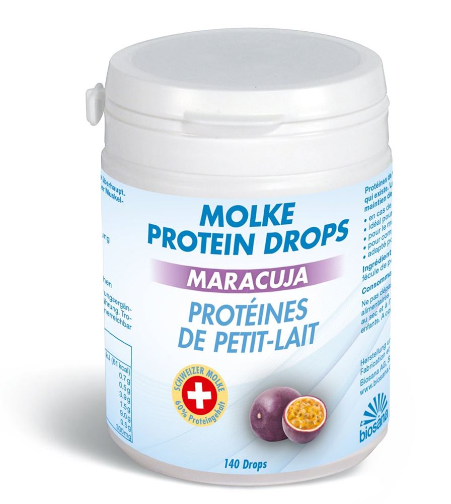 Image of Biosana Molke Protein Drops Maracuja Ds 140 Stk