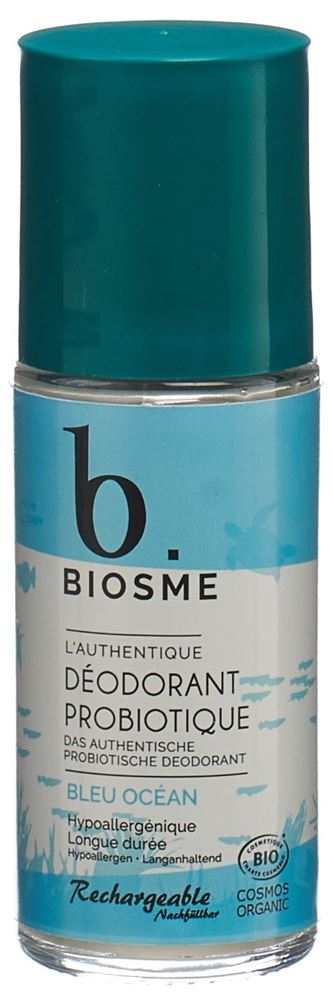 Image of Biosme Deodorant probiotisch Roll-on Bleu océan Nachfüllbar Fl 50 ml