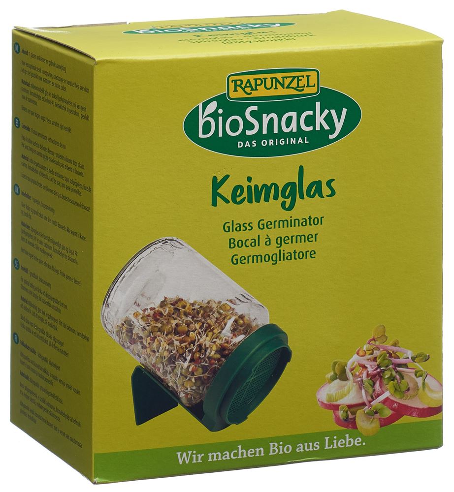 bioSnacky Keimglas | Samen & Kerne | Lebensmittel | Einfach & schnell Keimen lassen auf der Fensterbank