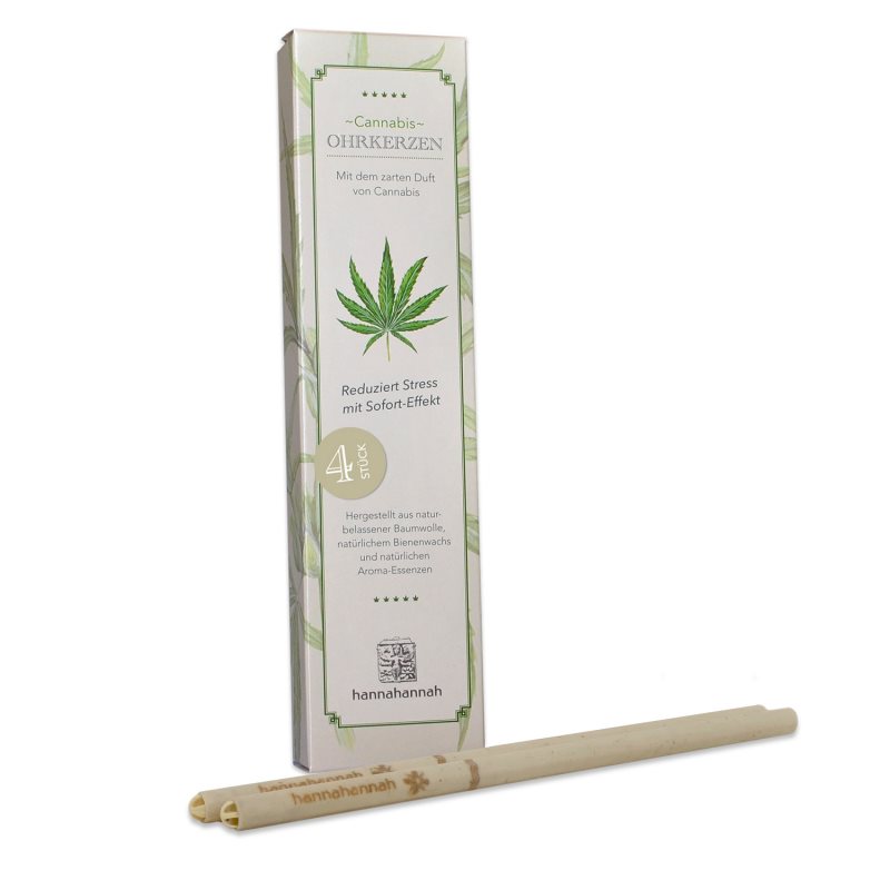 Image of Biosun Hannahannah Ohrkerzen Cannabis 2 Paar