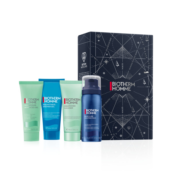 Image of Biotherm Aquapower Set Gesichtsgel 20ml + Cleanser 40ml + Rasierschaum 50ml + Duschgel 40ml