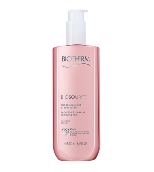 Image of Biotherm Biosource Lait Demaquillant aquillant Peau Seche One Shot 400 ml