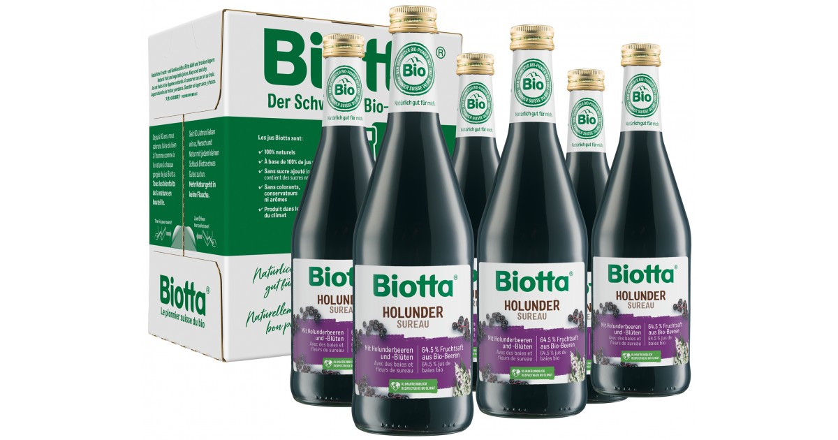 Biotta Holunder Bio 6 Fl 5 dl