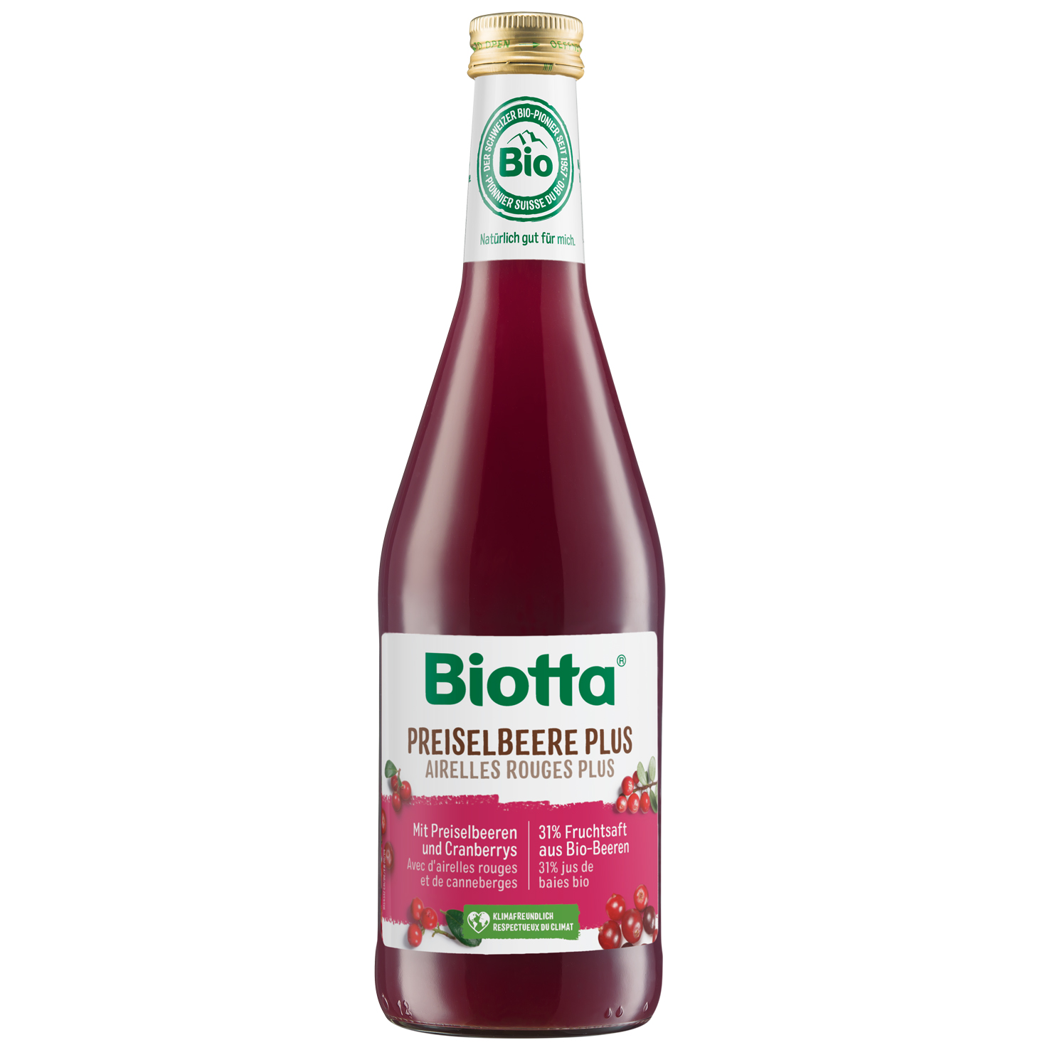 Image of Biotta Preiselbeere Plus Fl 5 dl