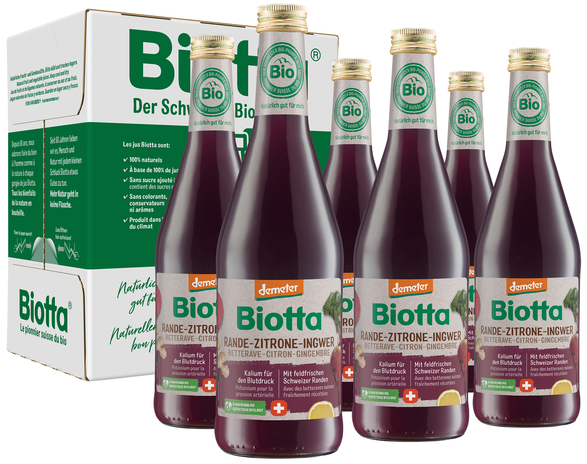 Biotta Rande Zitrone Ingwer Demeter 6 Fl 5 dl | Säfte | Frühstücksgetränke & Tee | Ernährung & Sport | Frucht und Gemüsesäfte | Säure-Basen Balance