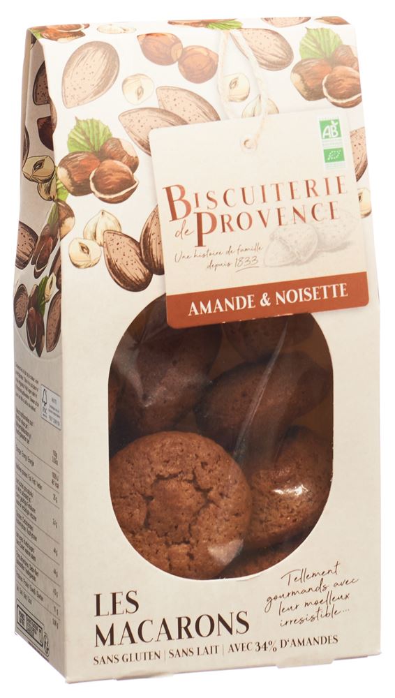 Biscuiterie DE Provence macarons alle nocciole senza glutine bio 130 g