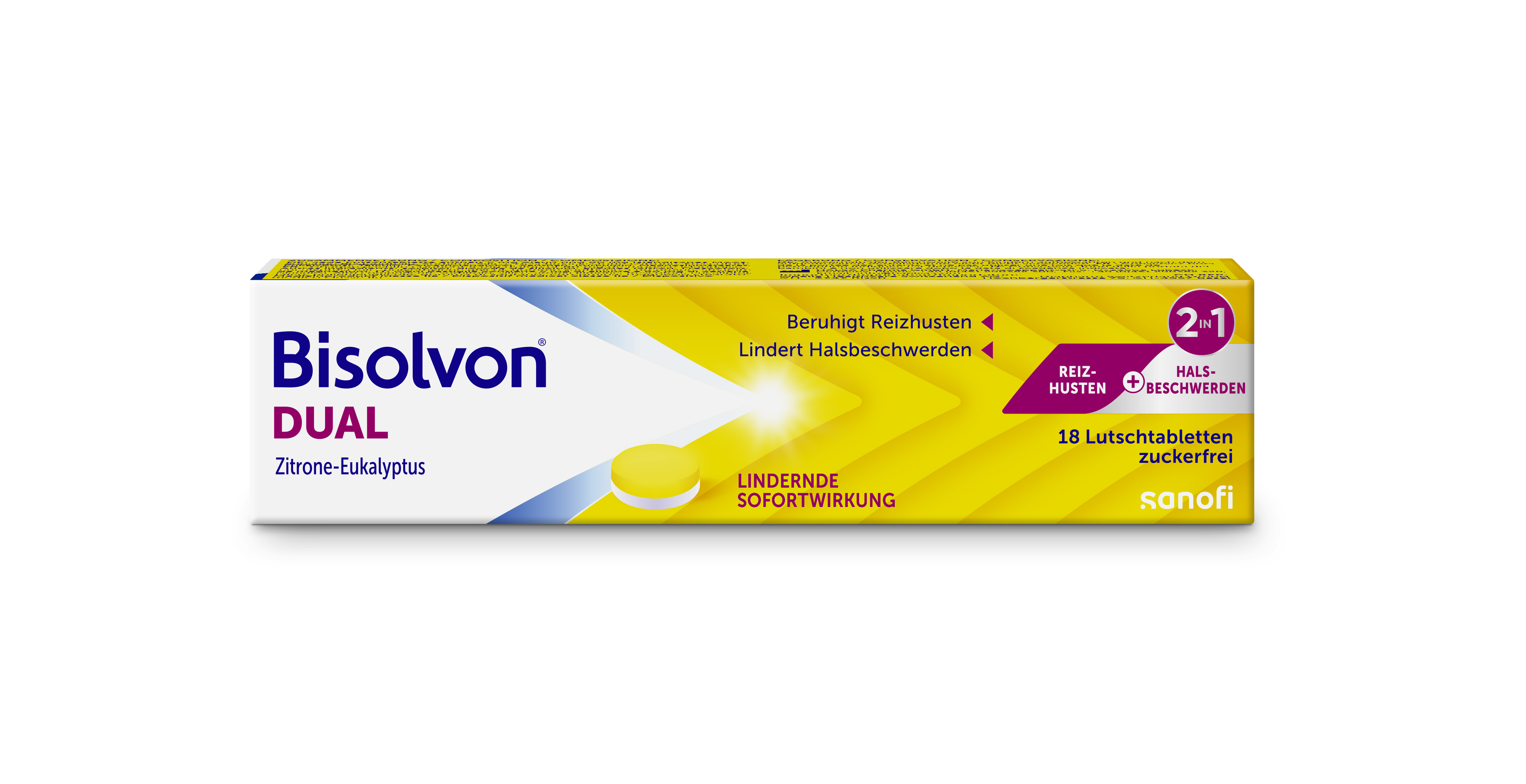 Image of Bisolvon Dual 2in1 Lutschtabl Ds 18 Stk
