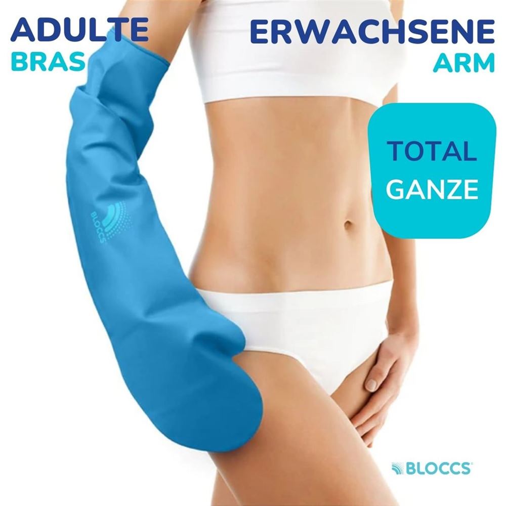 Bloccs protezione impermeabile per il bagno braccio 27-44/78cm adulto