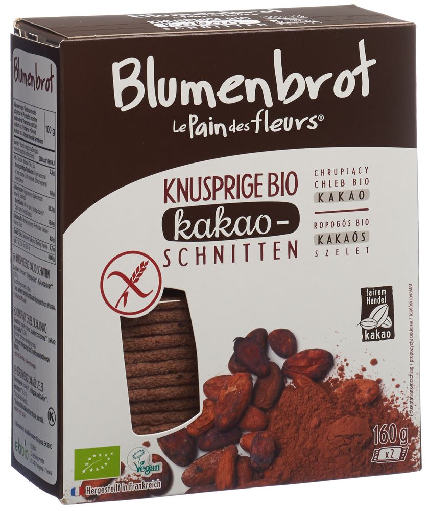 Image of Blumenbrot Knusprige Schnitten Kakao 160 g