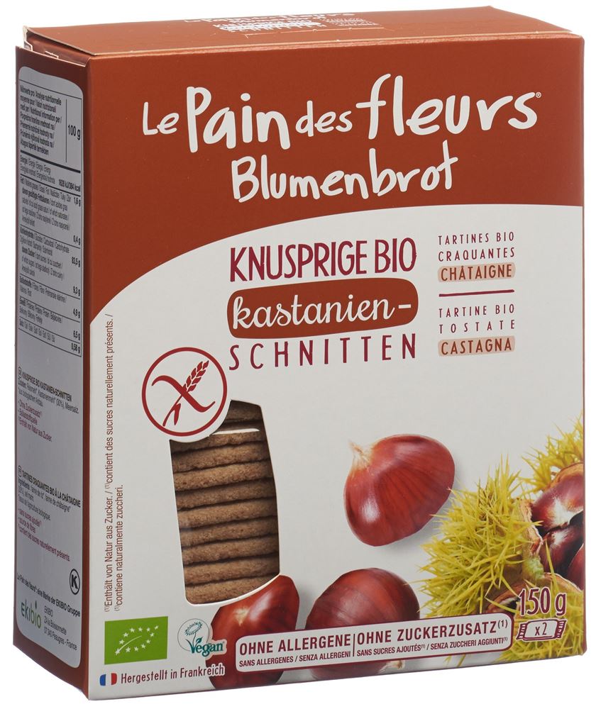 Image of Blumenbrot Knusprige Schnitten Kastanien Bio glutenfrei 150 g