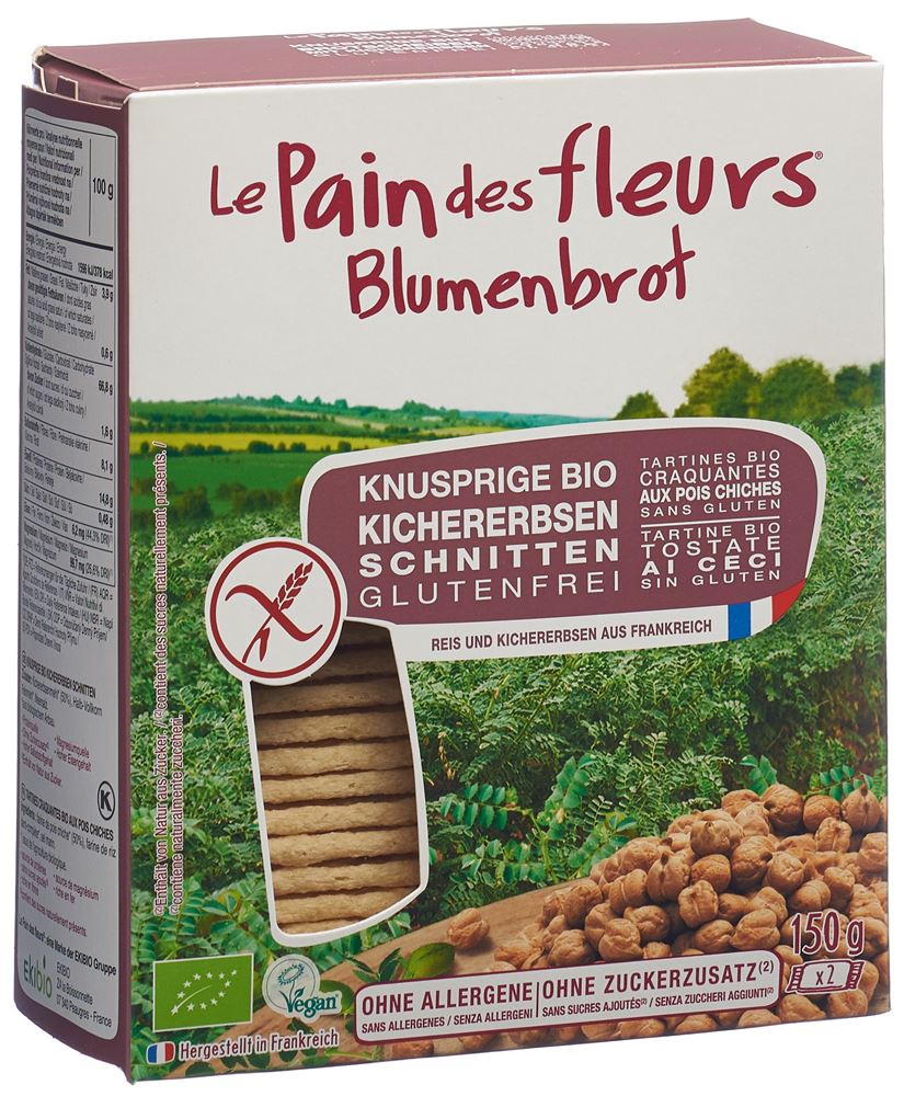 Image of Blumenbrot Knusprige Schnitten Kichererbsen 150 g
