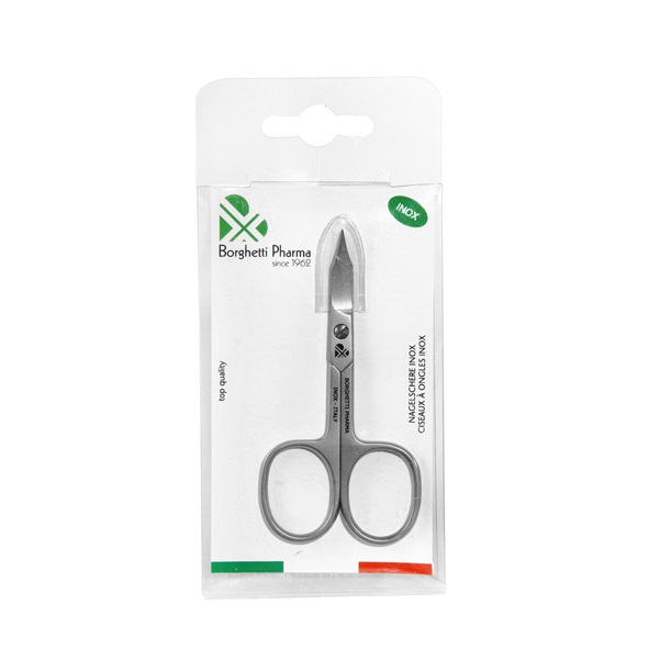 Image of Borghetti Nagelschere Inox mit Turmspitze gebogen Klinge mit Microzahnung
