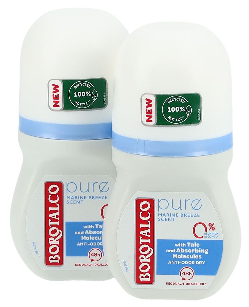 Image of Borotalco Deo Pure Natural Freshness 2 Roll-on 50 ml