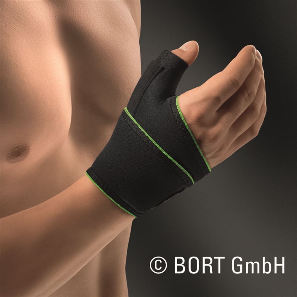 Bort ActiveColor Sport Daumenschiene S/M links schwarz/grün