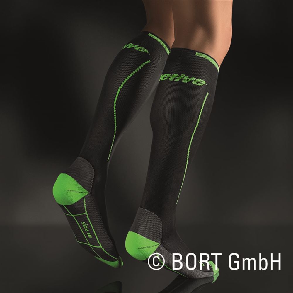 Bort ActiveColor sport bas de contention Gr4 noir/vert