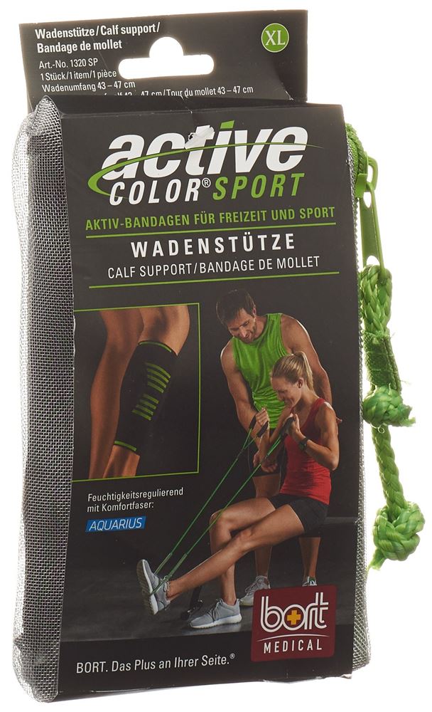 Image of Bort ActiveColor Sport Wadenstütze XL schwarz/grün