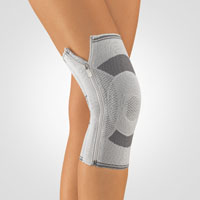 Bort GenuZip genouillère silicone L gauche argent