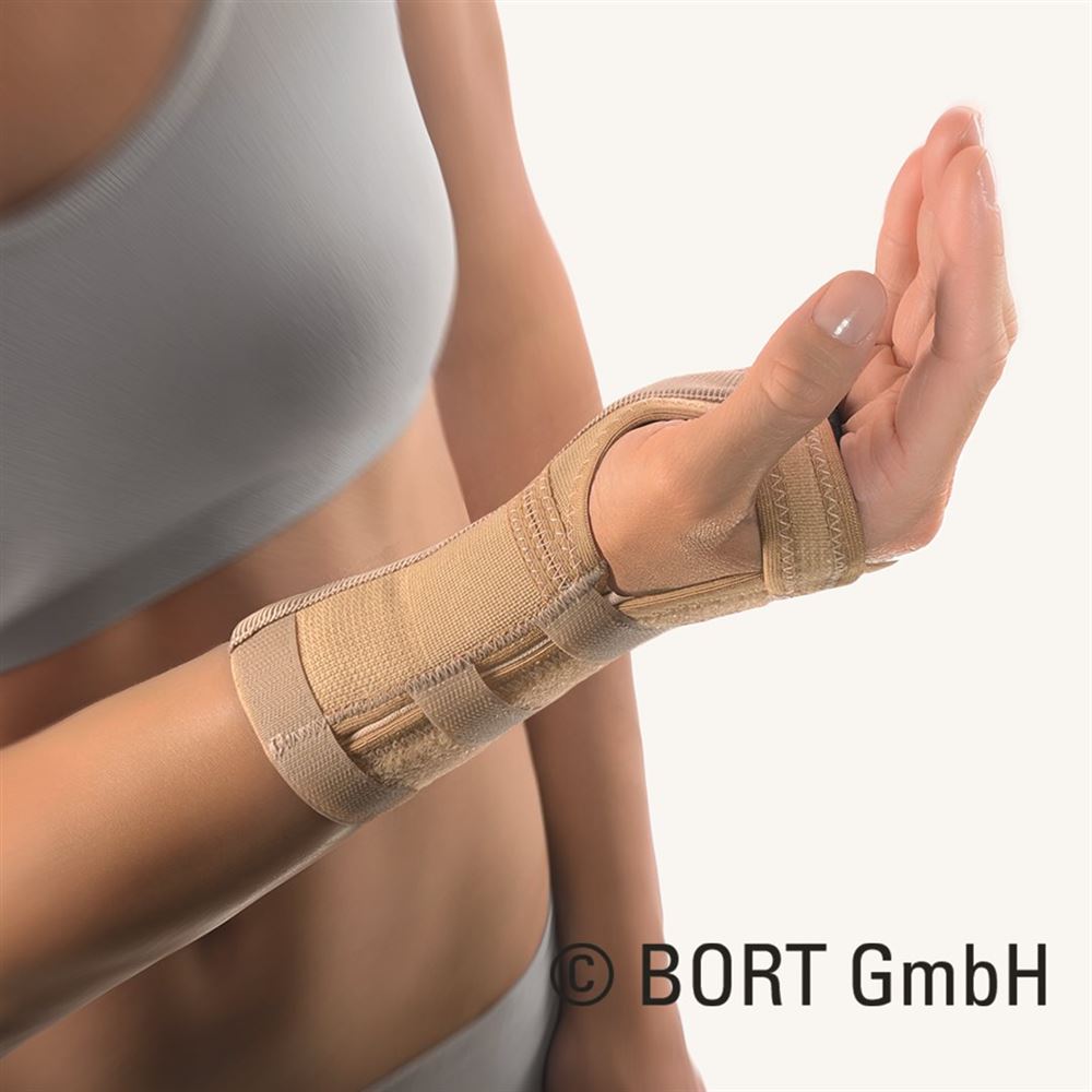 Bort Handgelenkstütze Schiene rechts M -19cm beige