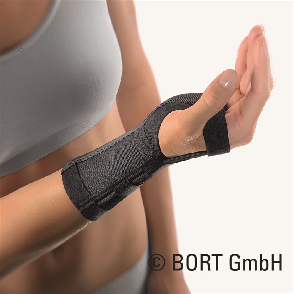 Bort Handgelenkstütze Schiene S links schwarz