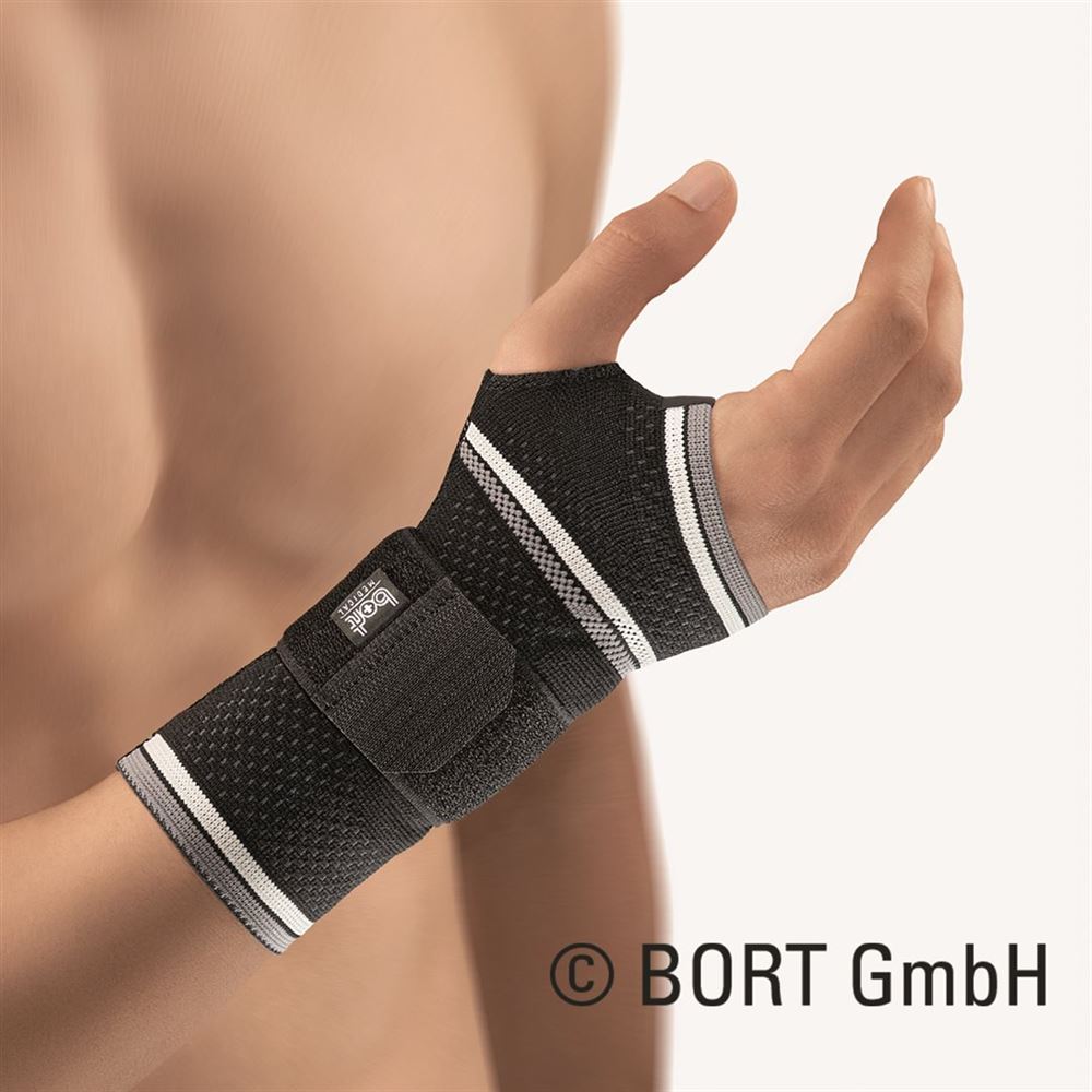 BORT Manubasic Bandage links L schwarz 1 St