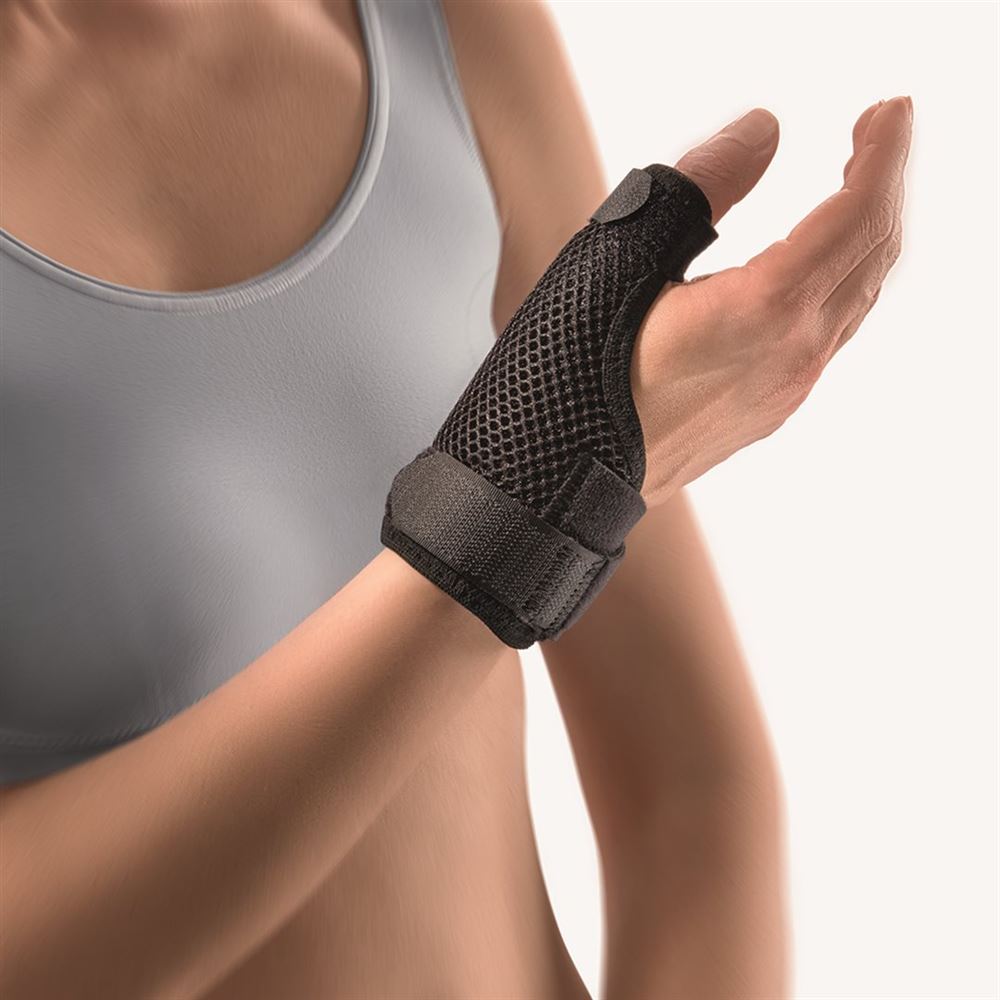 Bort Soft Daumenschiene lang S -17cm schwarz