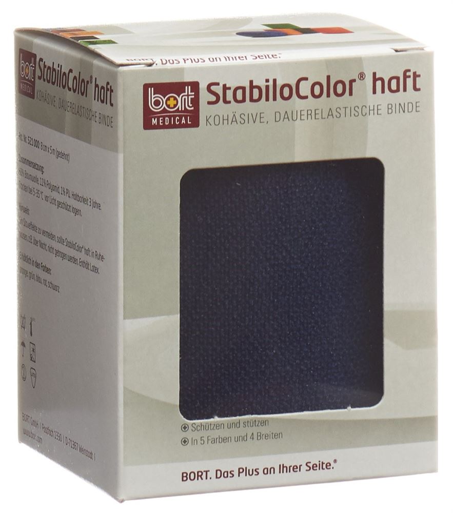 Image of Bort Stabilo Color Binde 8cmx5m kohesiv blau