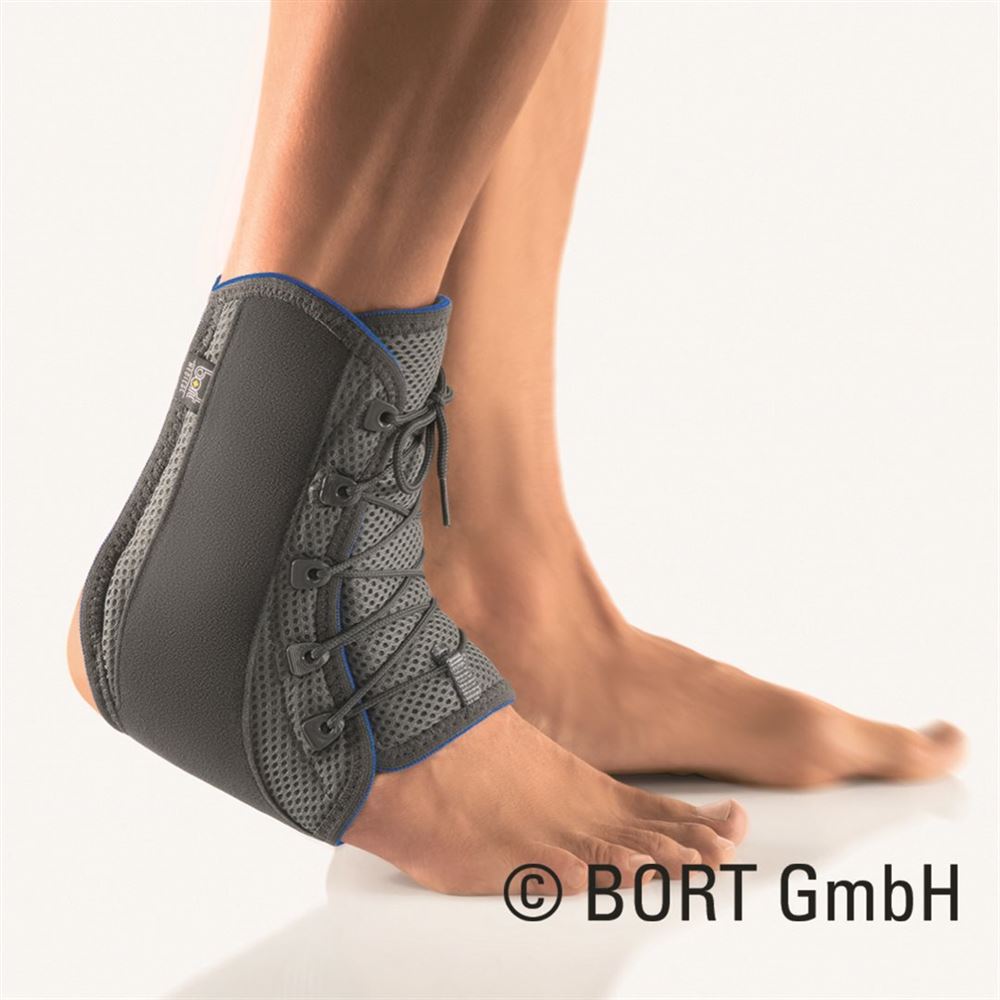 Bort Stabilo Knöchelstütze mit Schnürung S grau