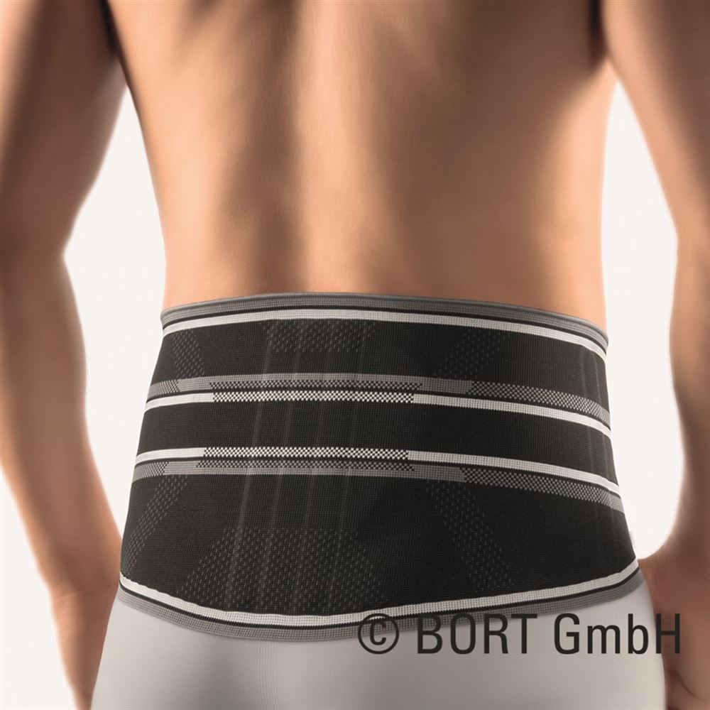 Bort StabiloBasic Rückenbandage mit Pelotte Gr7 schwarz