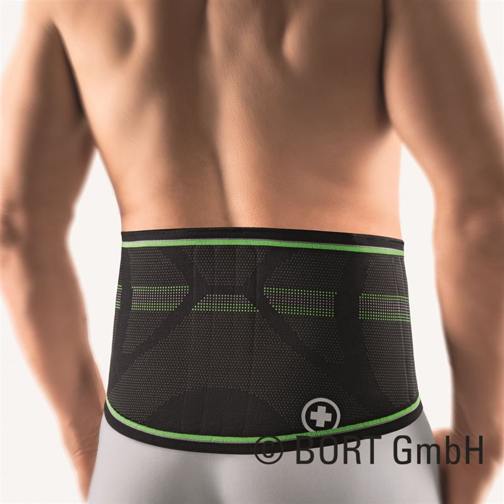 Bort StabiloBasic Sport Rückenbandage Gr7 schwarz/grün