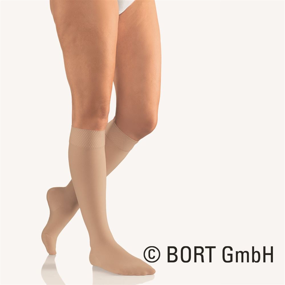 Bort Vital AD Kkl2 3 geschlossene Spitze normal karamell Trikotrand 1 Paar