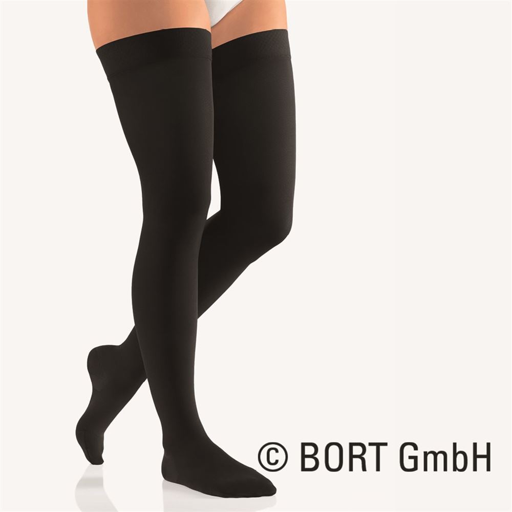 Bort Vital AG Kkl2 1 geschlossene Spitze weit-normal schwarz Noppenhaftband 1 Paar