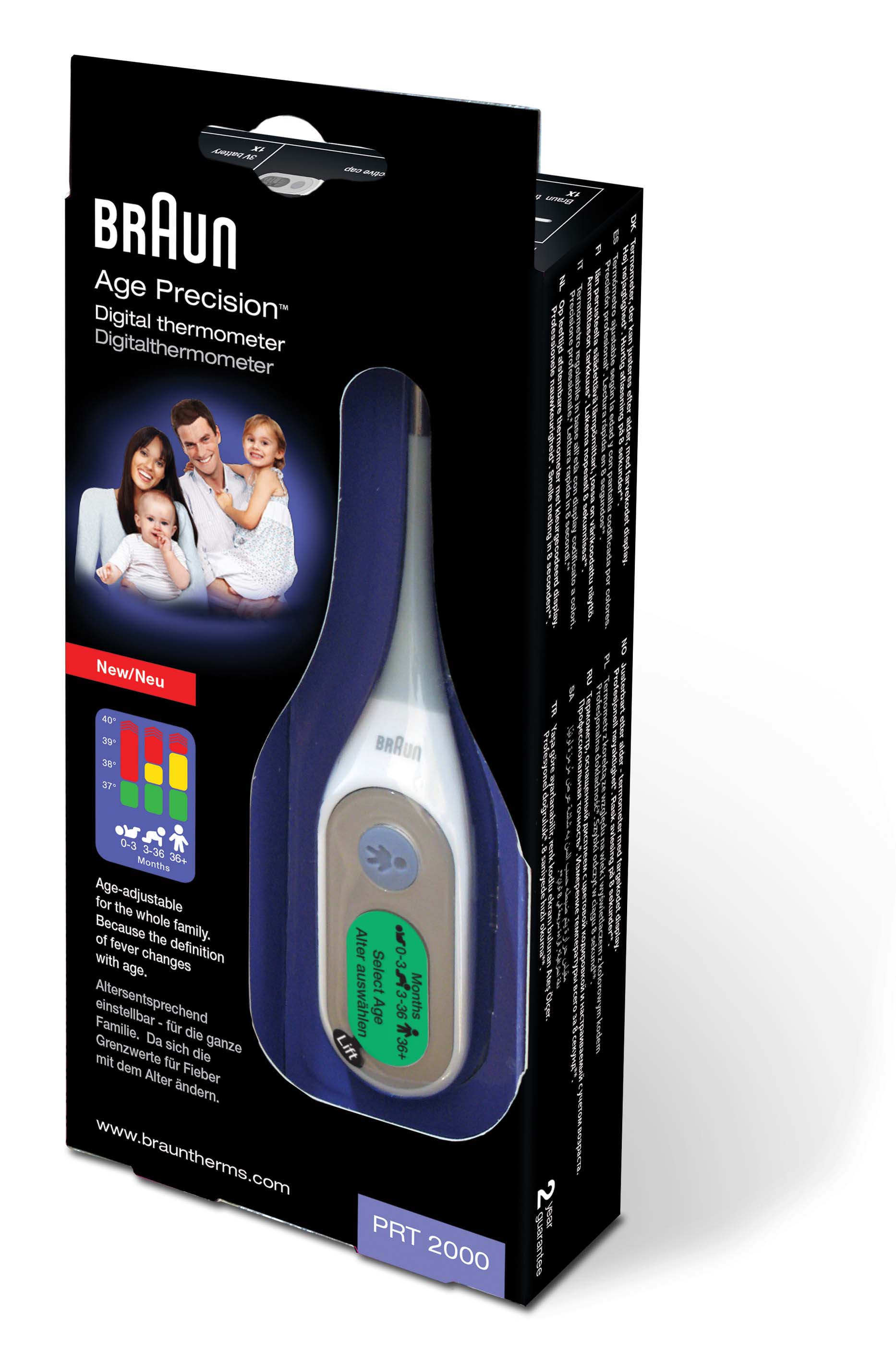 Braun Age Precision digital Thermometer PRT 2000