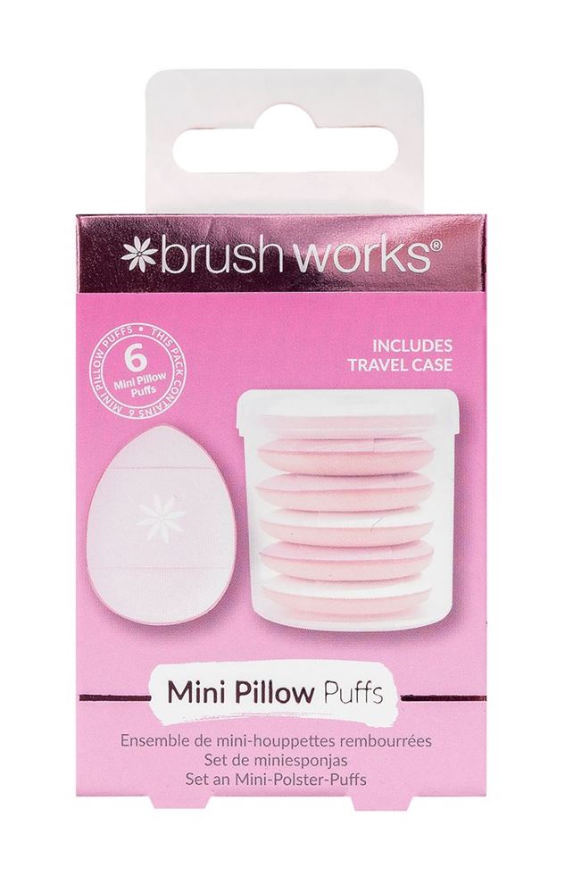 Brushworks Set Mini Pillow Puffs Make Up 6uds