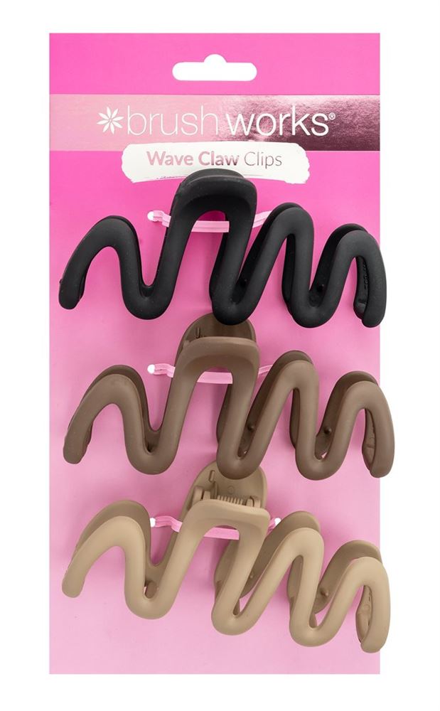 Brushworks Wave Claw Clips x3