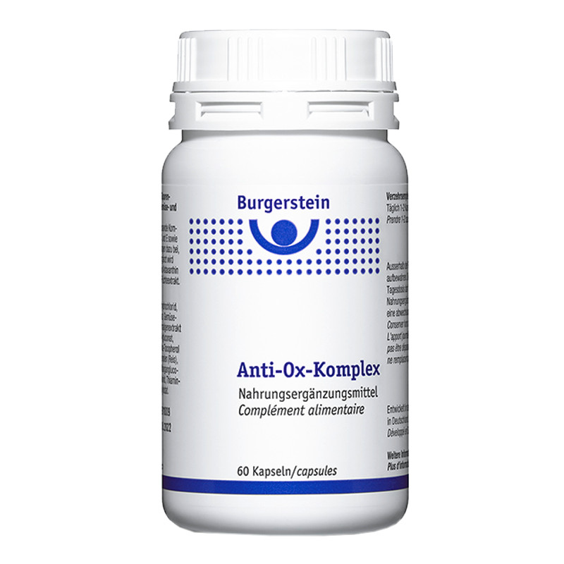 Burgerstein Anti-Ox-Komplex Kapseln Dose 60 Stück | Nahrungsergänzungsmittel | Vitamine & Prävention | Schutz vor oxidativem Stress