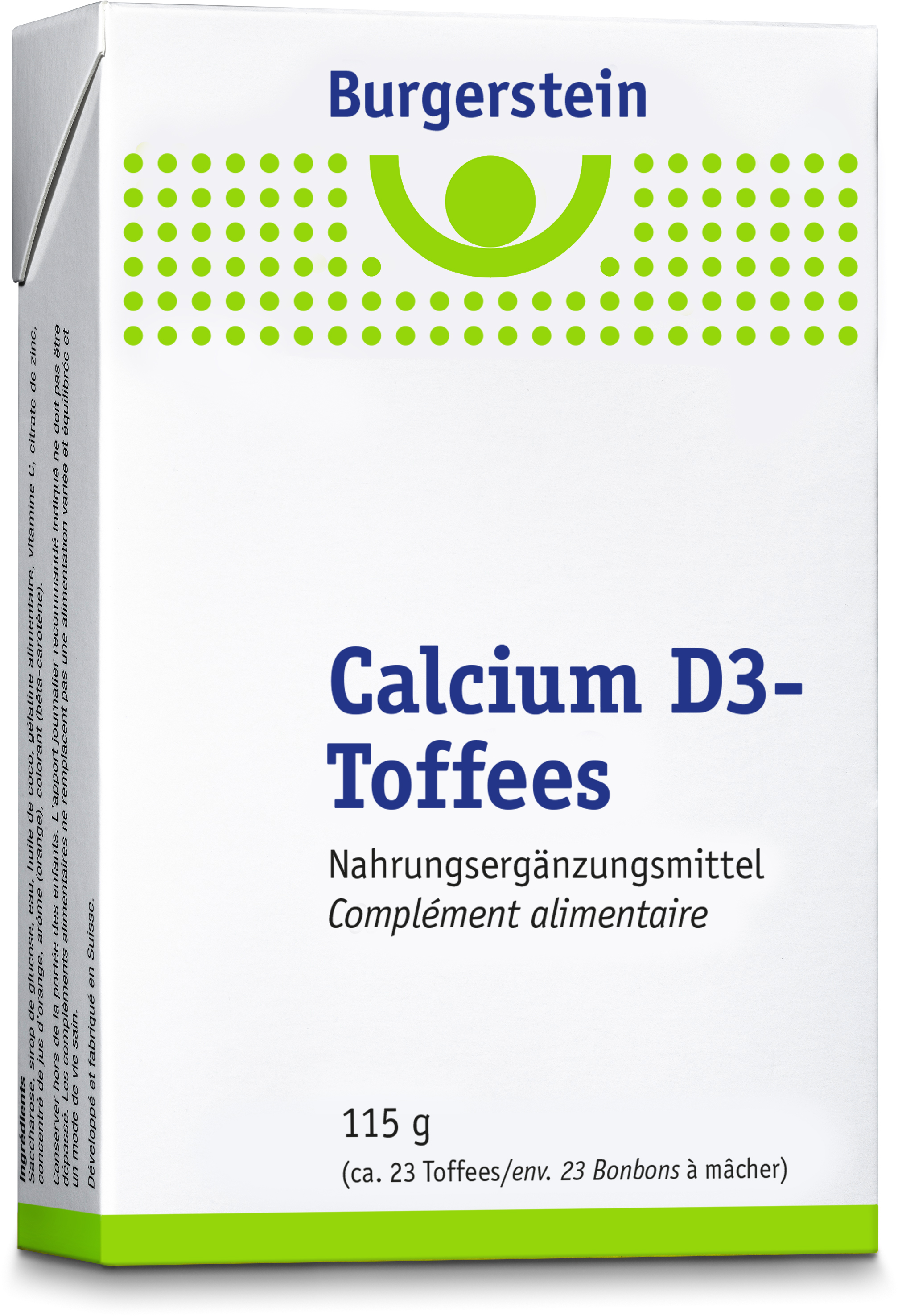 Burgerstein Calcium D3 Toffees 115 g | Nahrungsergänzungsmittel
