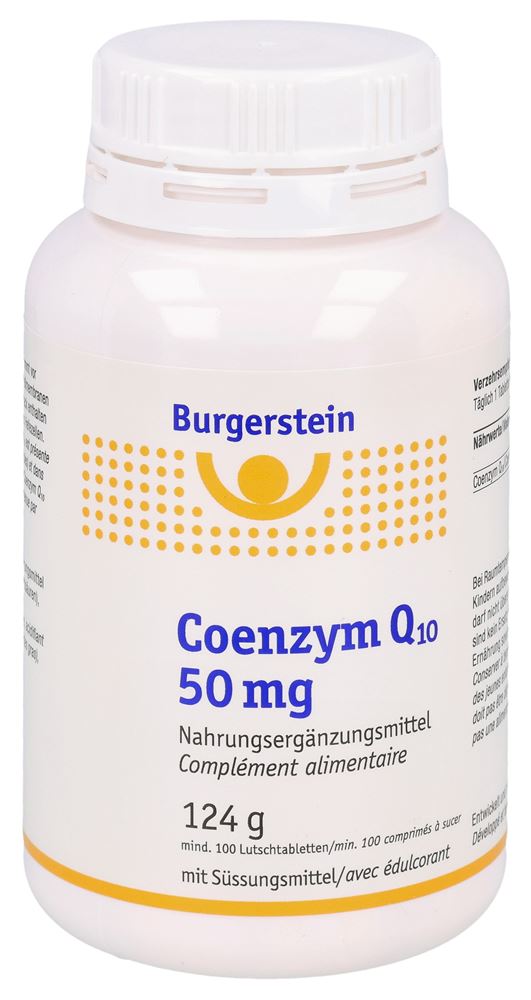 Burgerstein Coenzym Q10 Lutschtabl 50 mg Ds 100 Stk