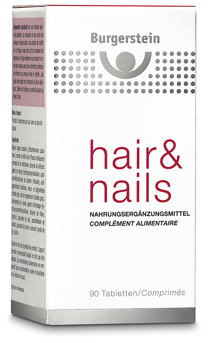 Burgerstein Hair & Nails Tablette 90 Stück Nahrungsergänzung Hirseextrakt Rotalgen Zink Biotin