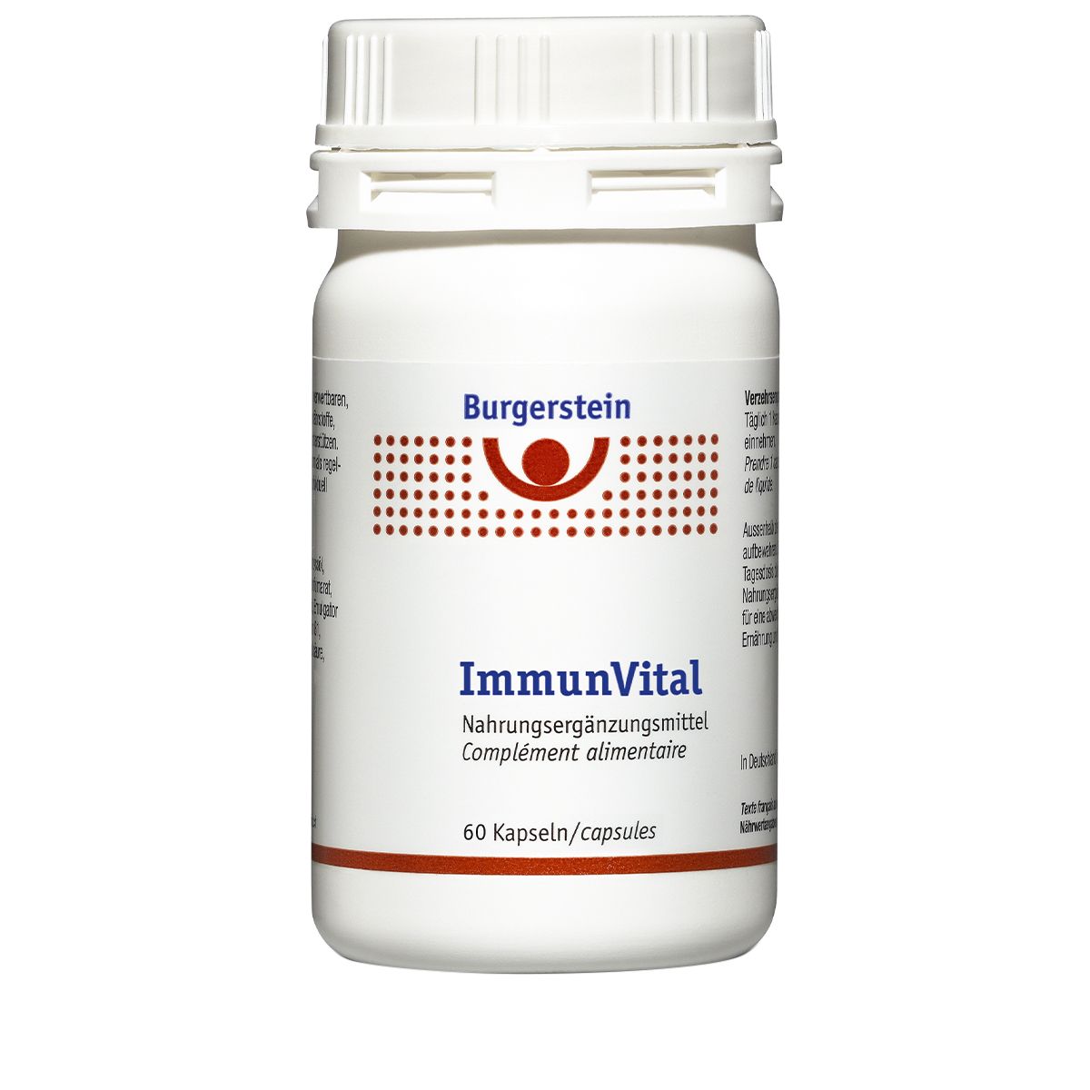 Burgerstein ImmunVital Kaps Ds 60 Stk | Nahrungsmittelergänzung | Calcium L ascorbat | Vitamin C | Beta Glucan | Vitamine & Prävention