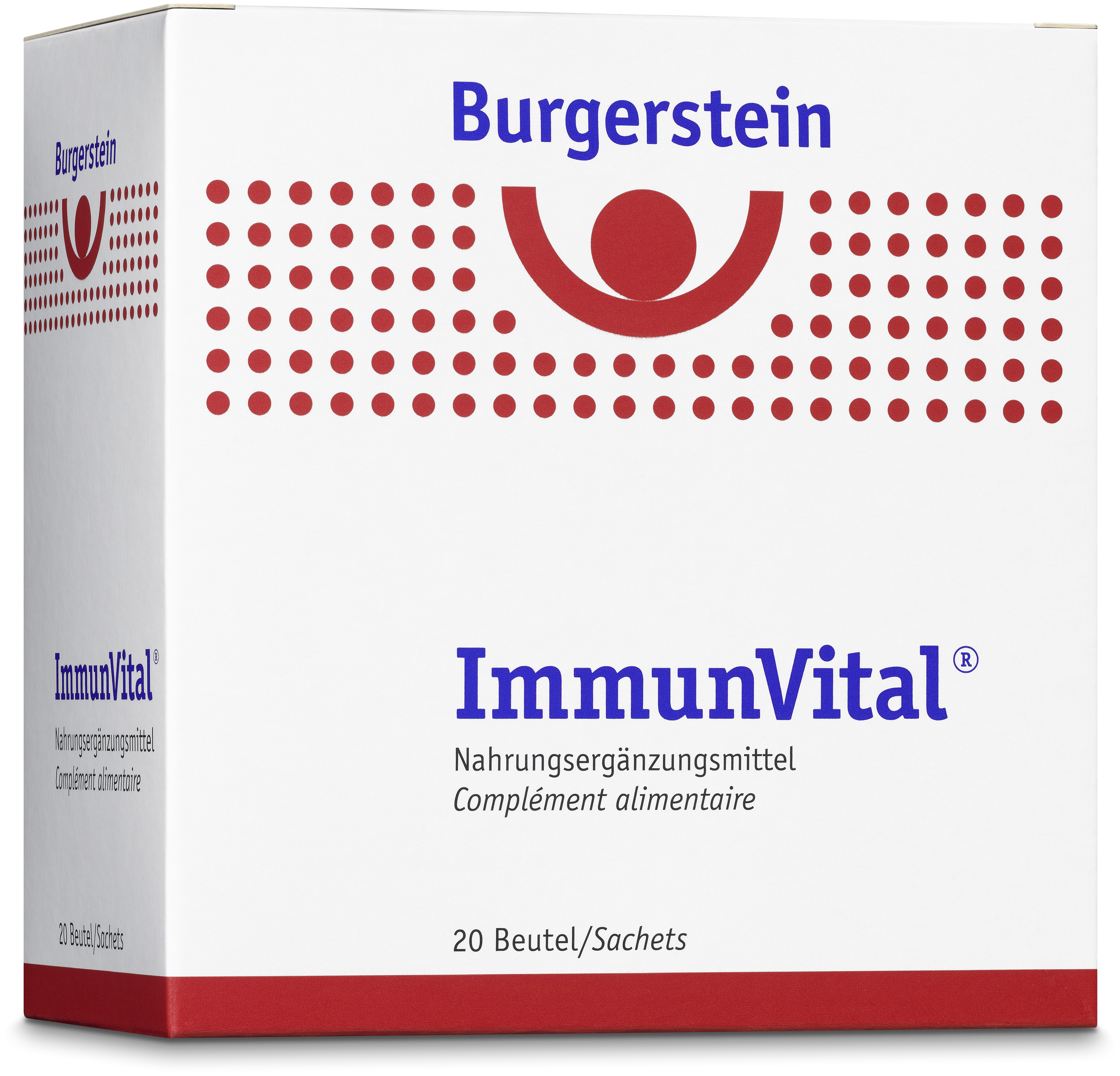 Burgerstein ImmunVital Saft Beutel 20 Stück | Nahrungsmittelergänzung | Holunderbeerensaftkonzentrat | Vitamin C | Beta Glucan | Vitamine & Prävention