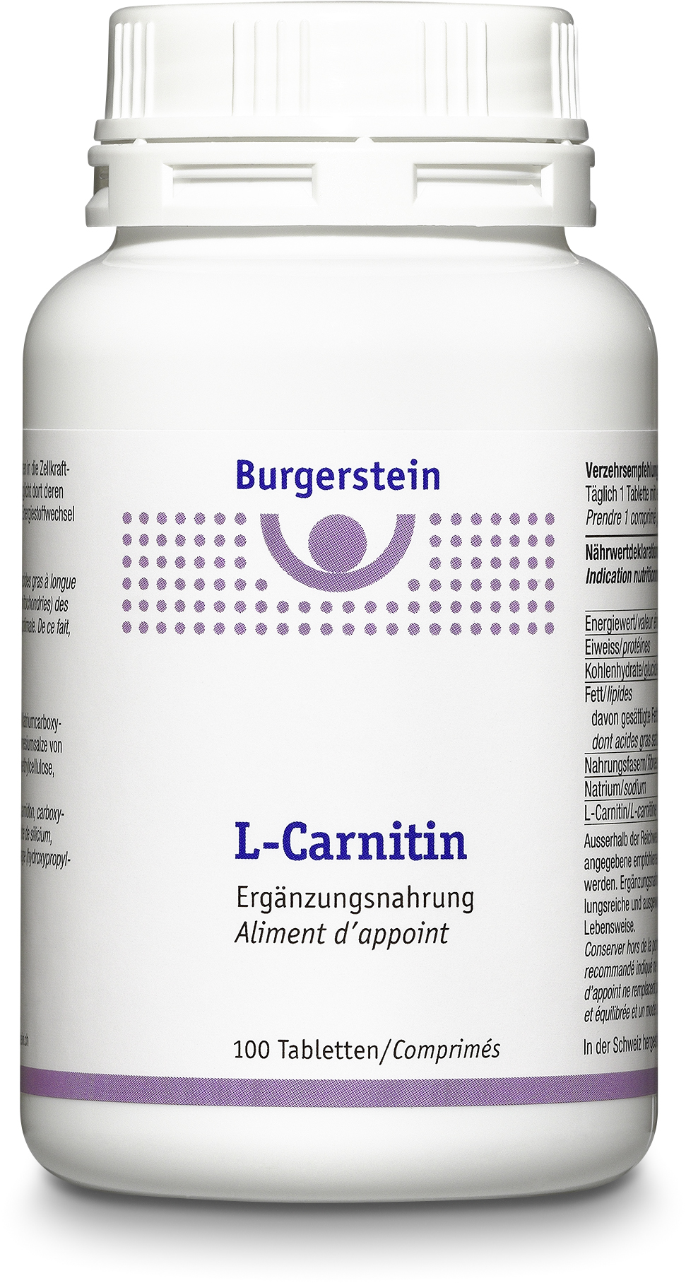Burgerstein L-Carnitin Tabl Ds 100 Stk | Nahrungsergänzungsmittel